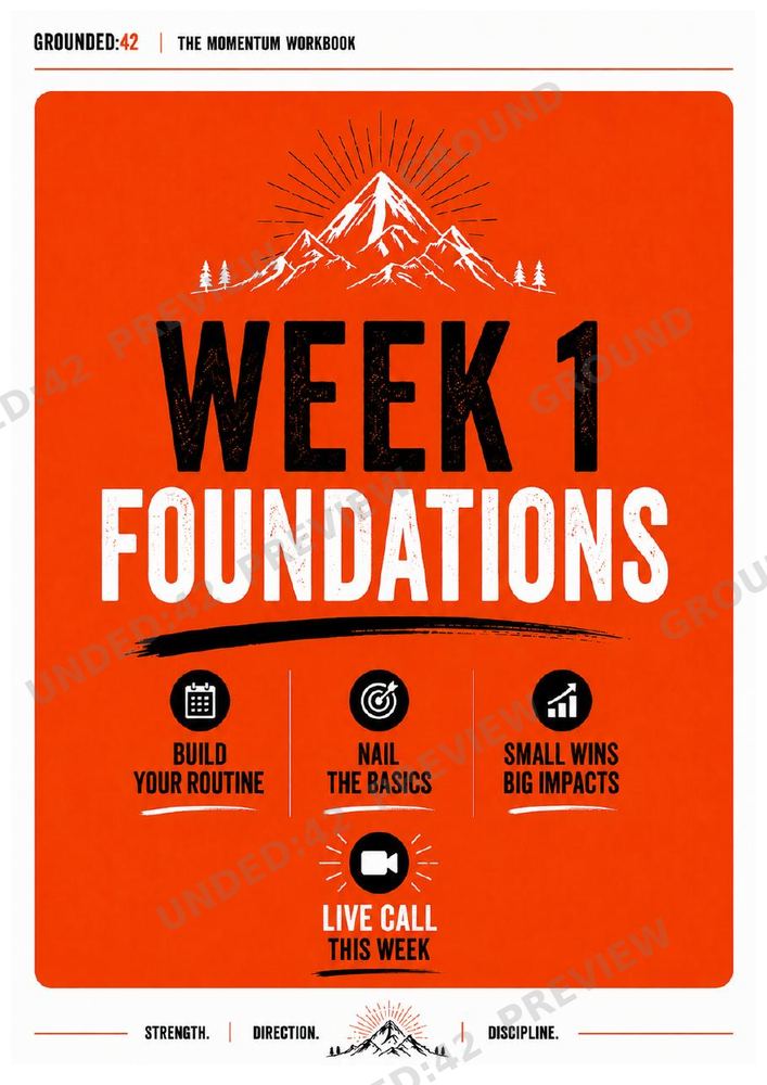 Week 1 — Foundations — page from the Grounded:42 workbook