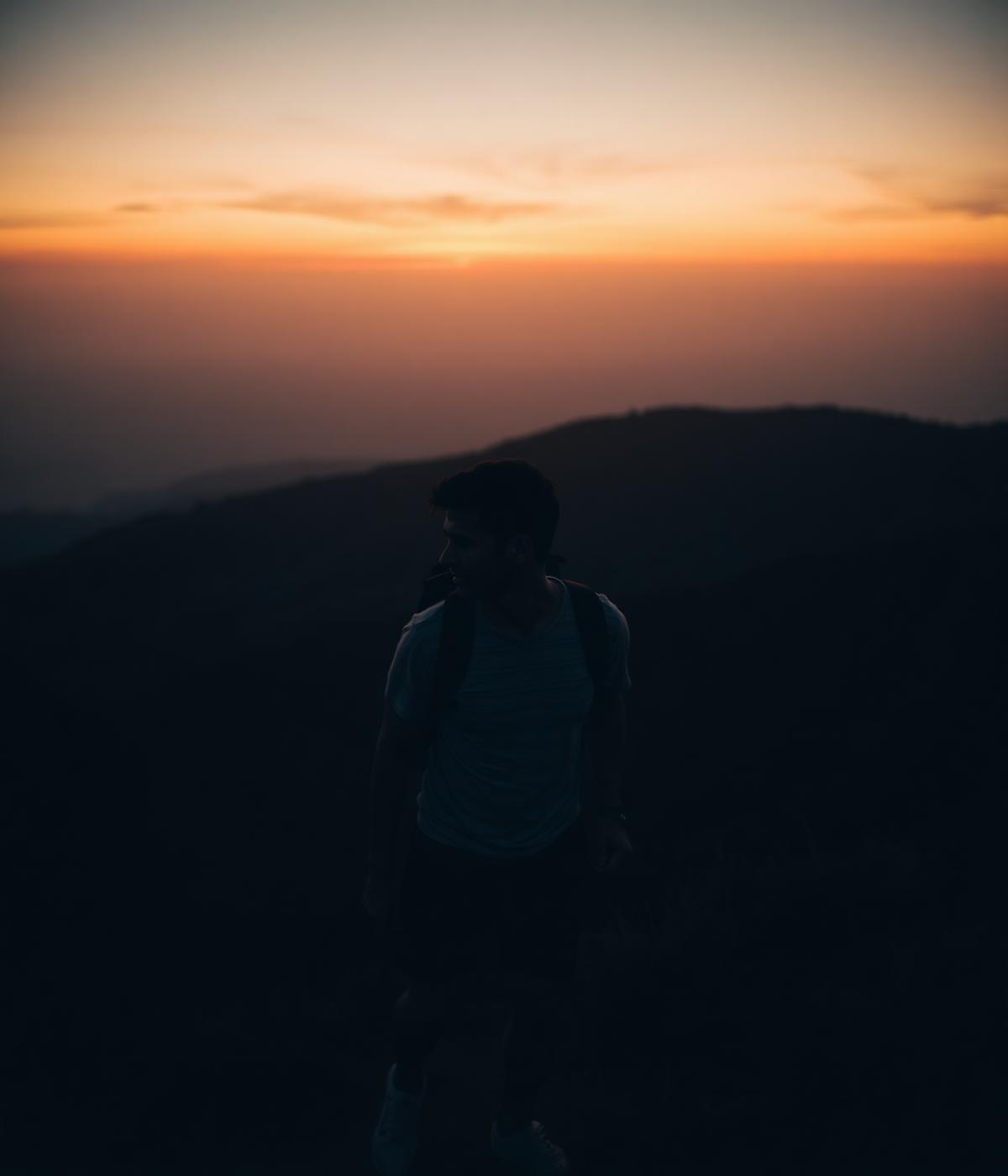Hiking at golden hour